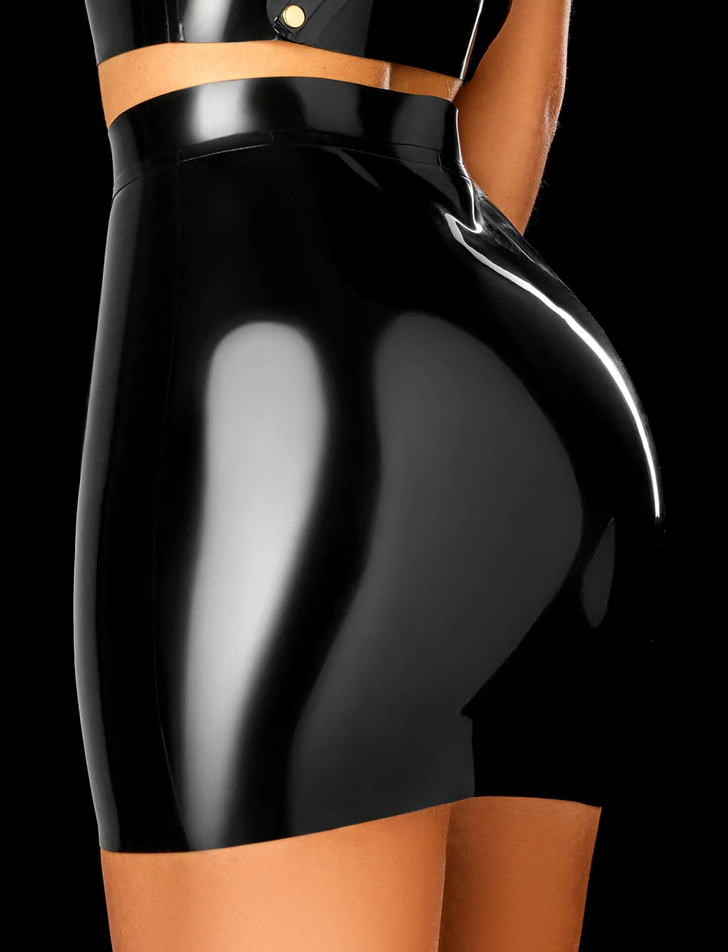 Latex 2.0 黑色迷你裙（Honey Birdette）