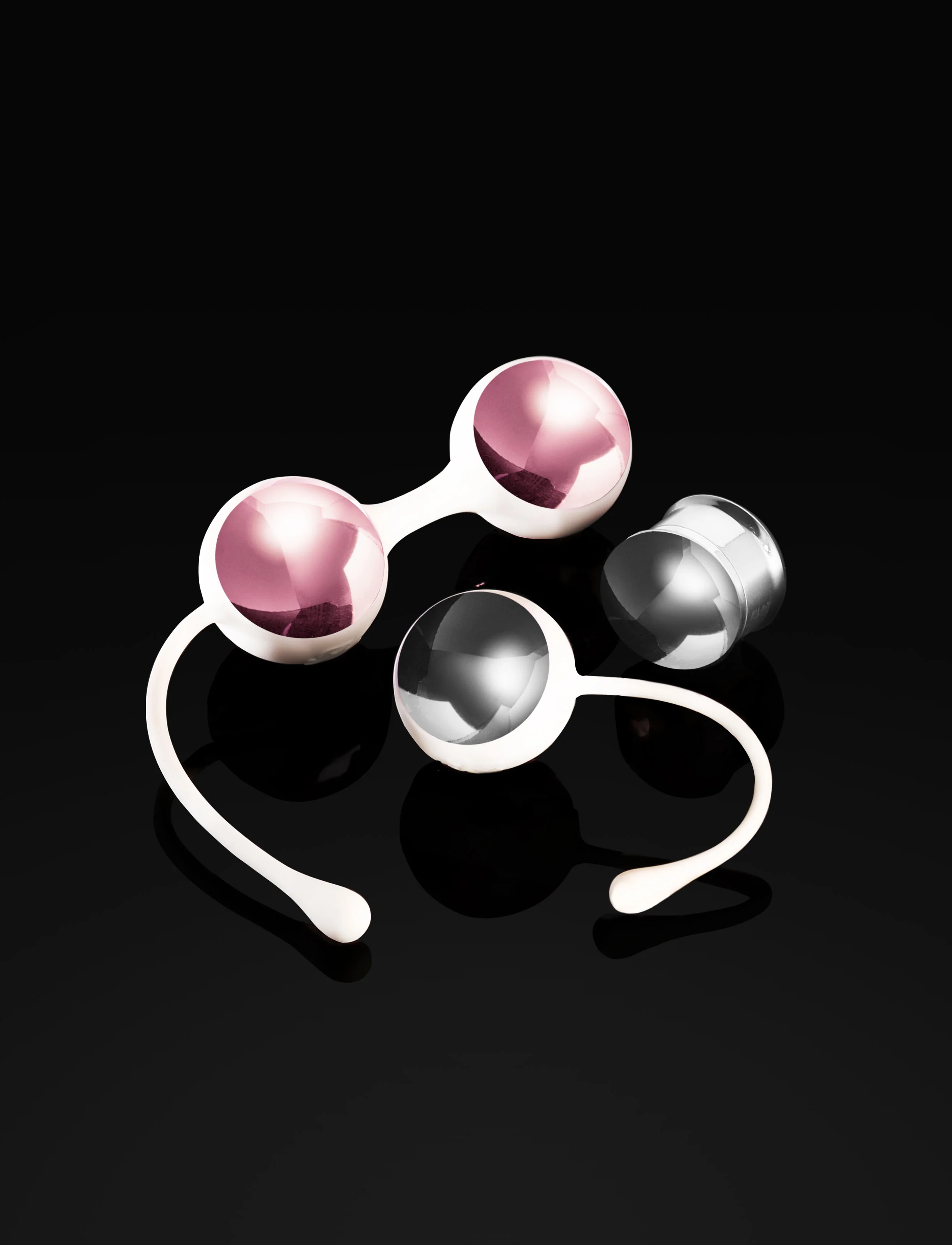 Milano Blush Pleasure Beads Kegel Training Set with Interchangeable Weights