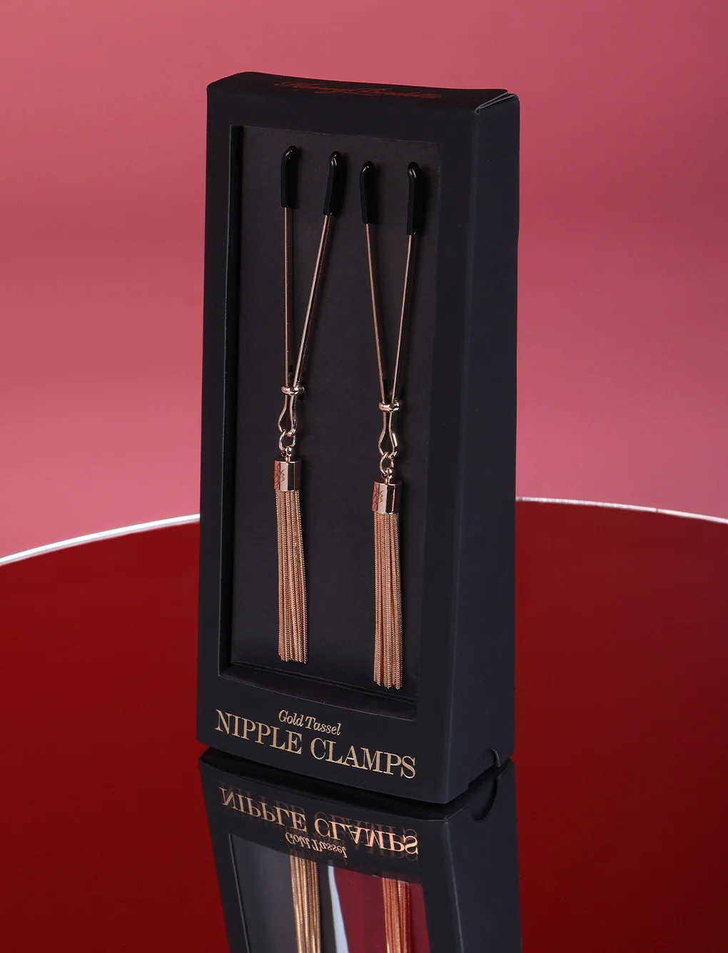 Gold Tassel Nipple Clamps with Adjustable Sliders