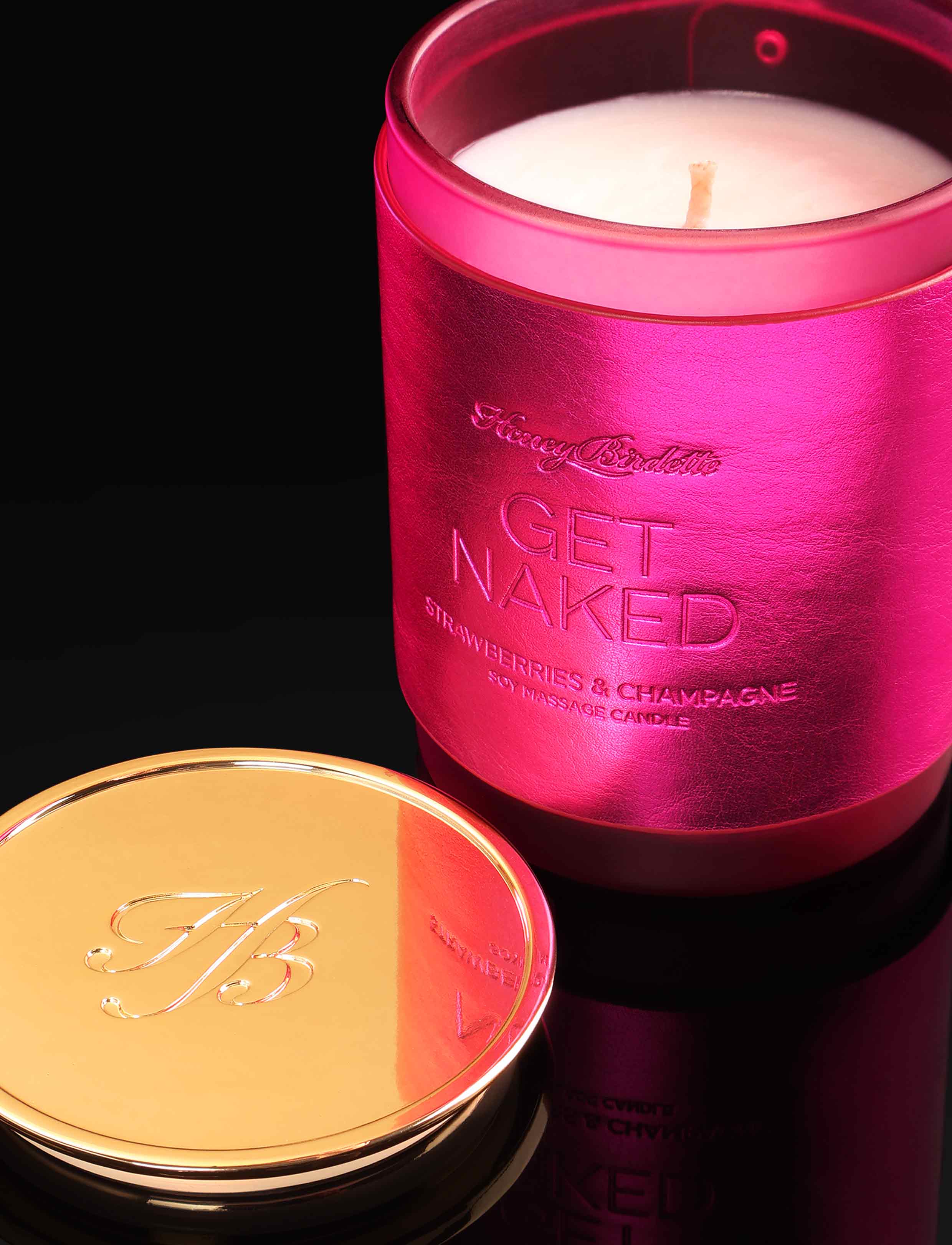 Get Naked Strawberry Champagne Massage Candle from Honey Birdette