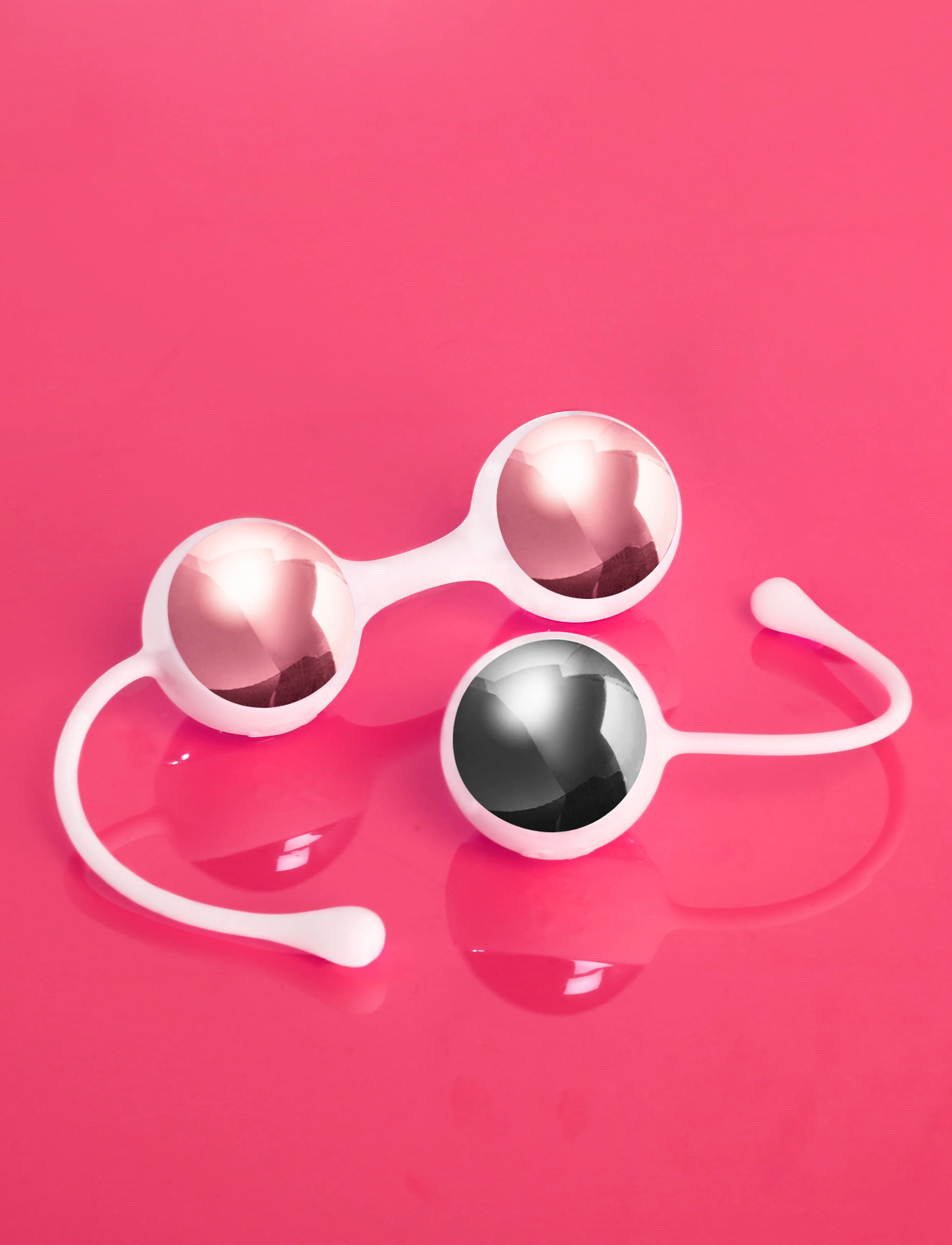 Milano Blush Pleasure Beads Kegel Training Set with Interchangeable Weights