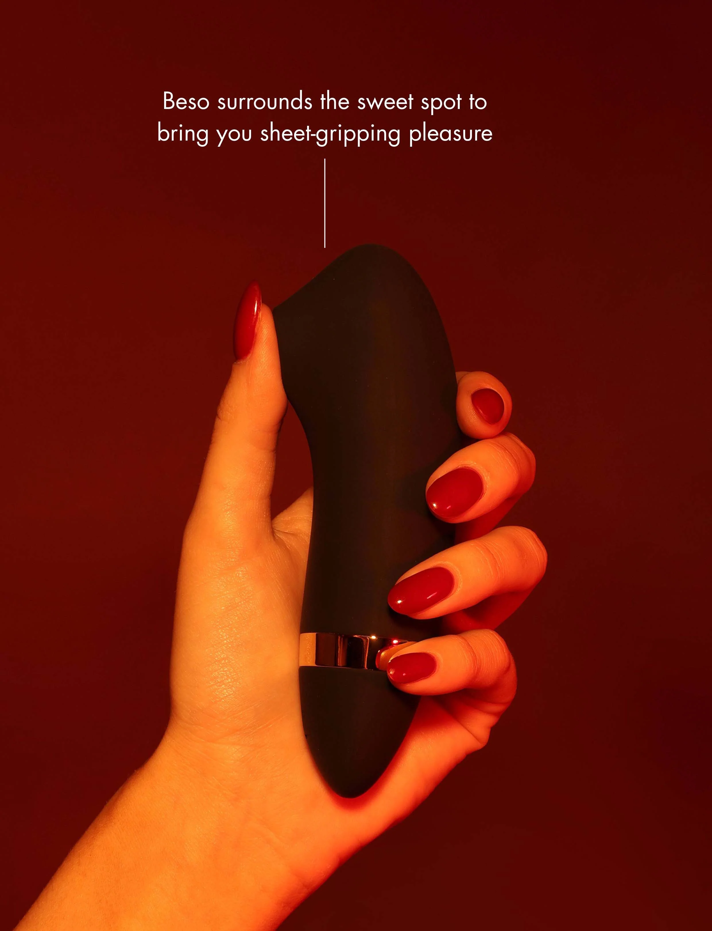 Beso Black Suction Vibrator with 5 Patterns and 3 Speeds