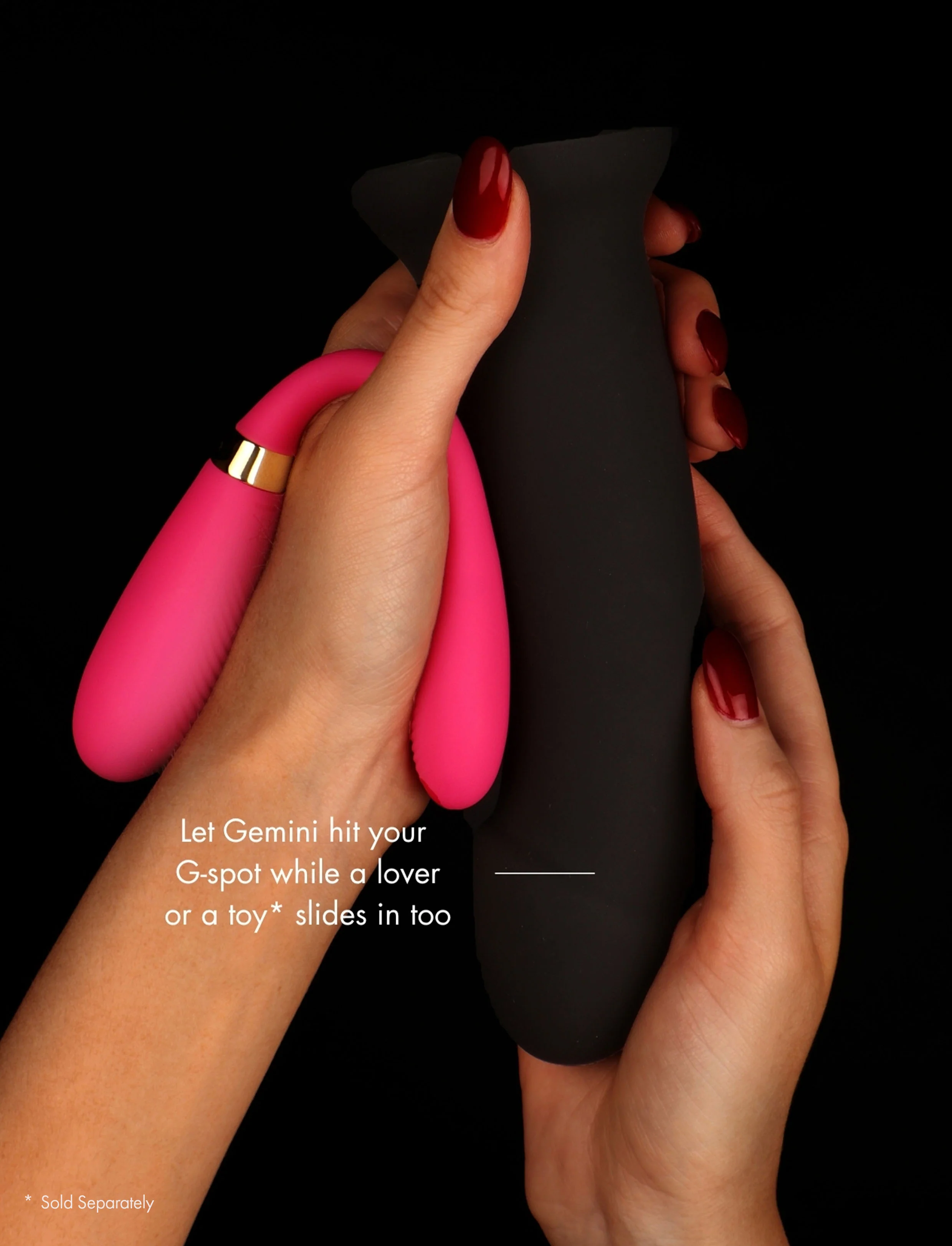 Gemini Hot Pink Remote Control Couples Vibrator by Honey Birdette