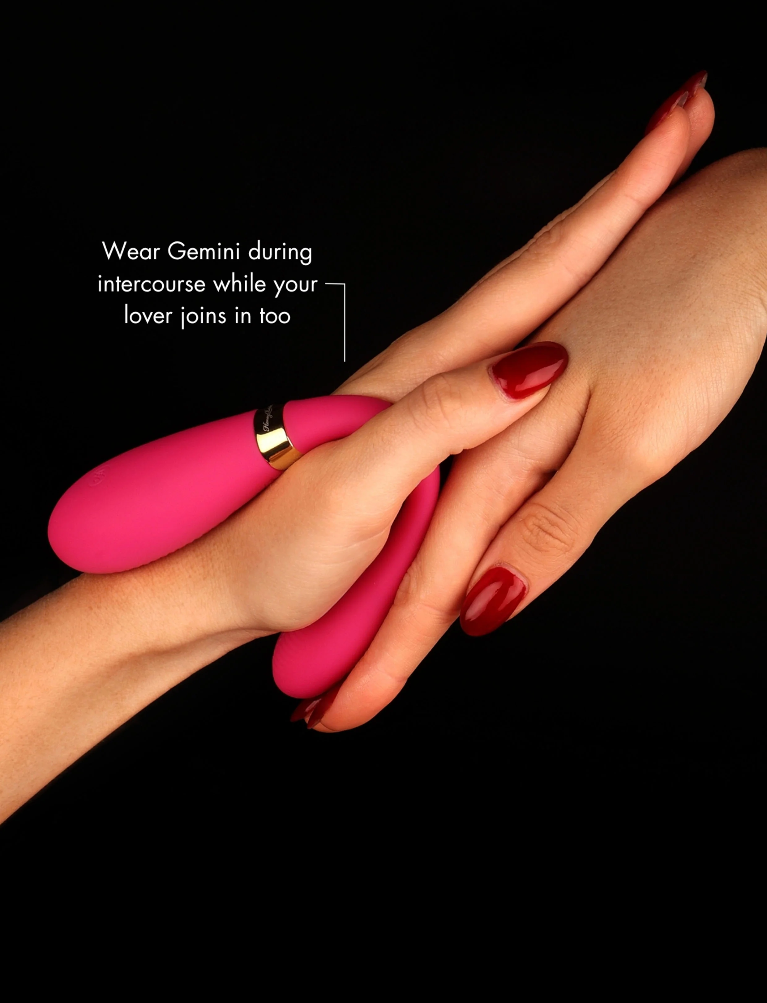 Gemini Hot Pink Remote Control Couples Vibrator by Honey Birdette