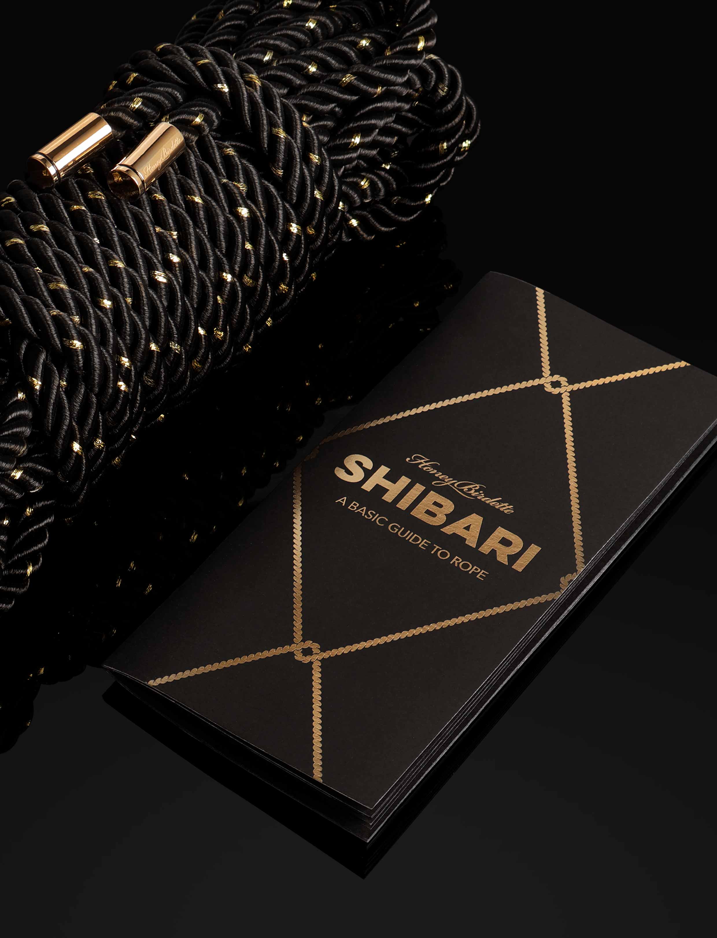 Honey Birdette Shibari 黑色束缚绳 用于捆绑与束缚