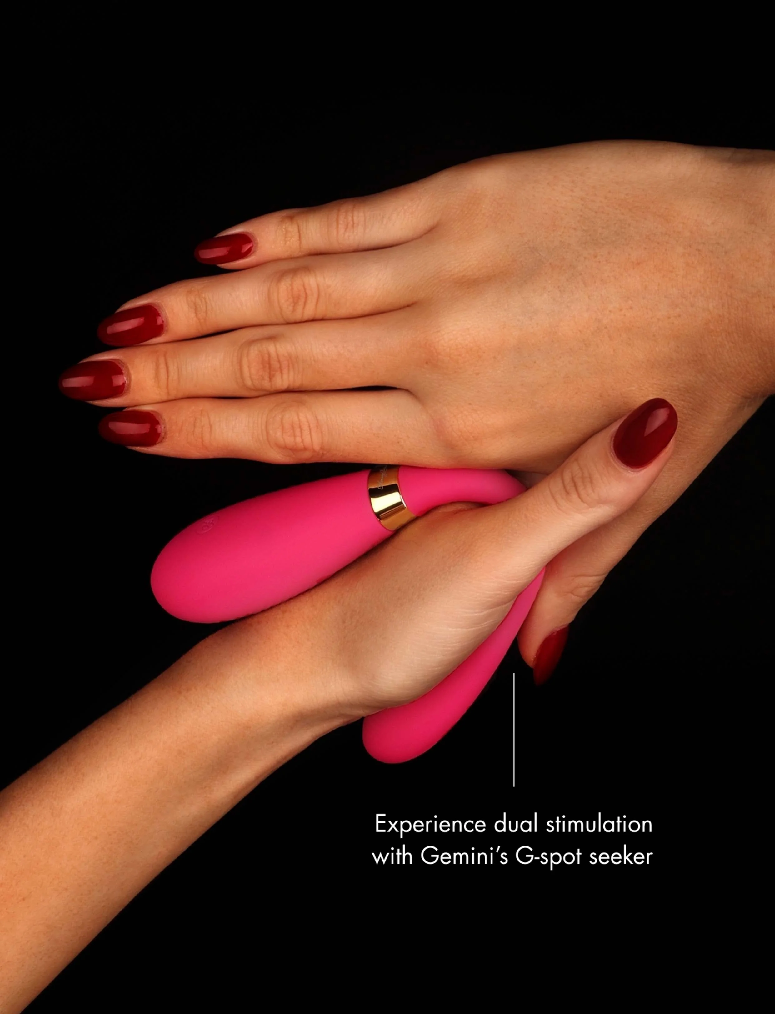 Gemini Hot Pink Remote Control Couples Vibrator by Honey Birdette