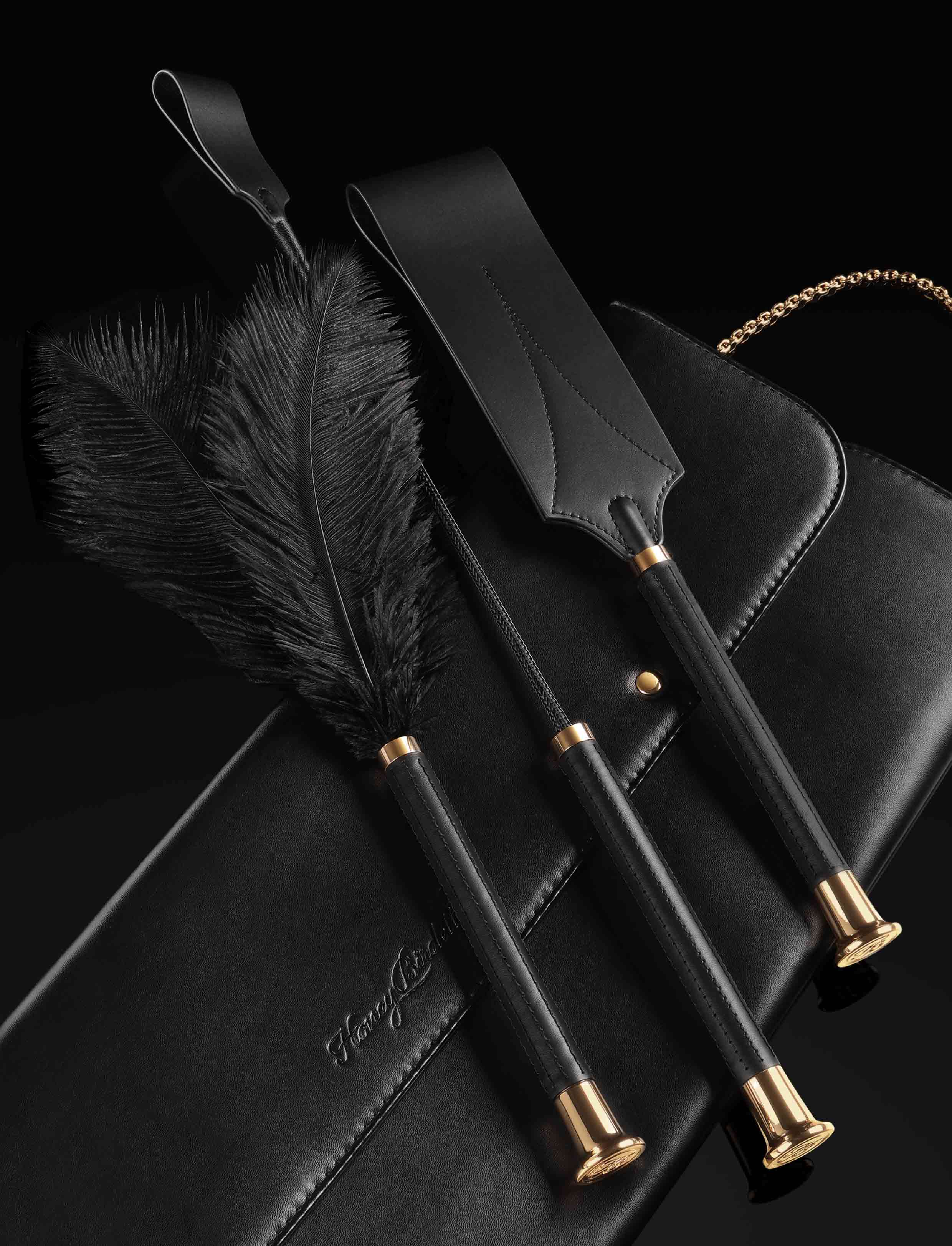 Signature Series S&M Kit with Riding Crop, Paddle and Feather Tickler