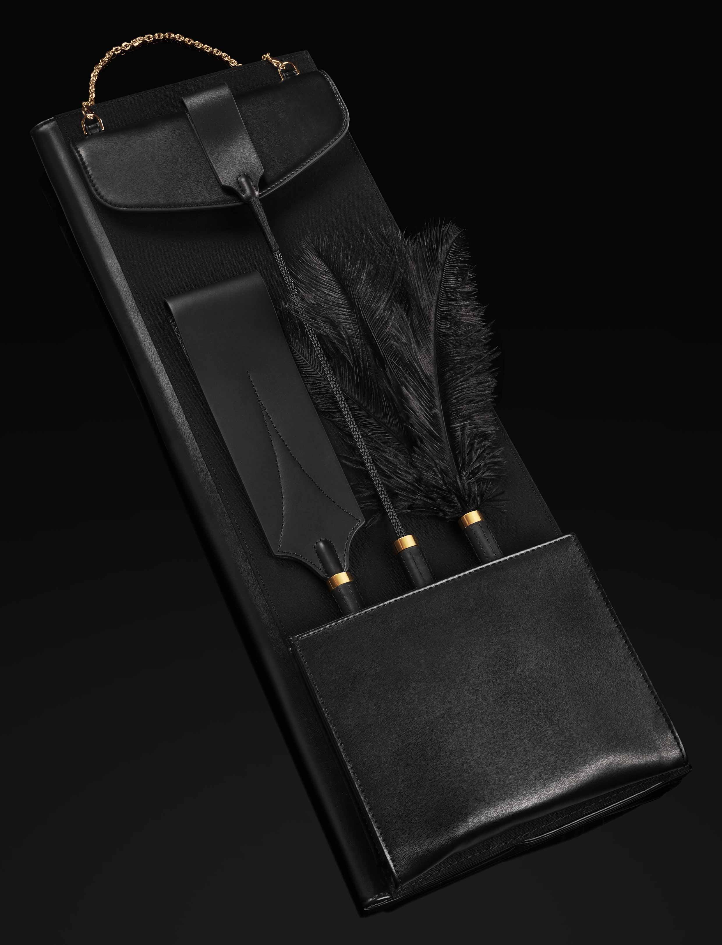 Signature Series S&M Kit with Riding Crop, Paddle and Feather Tickler