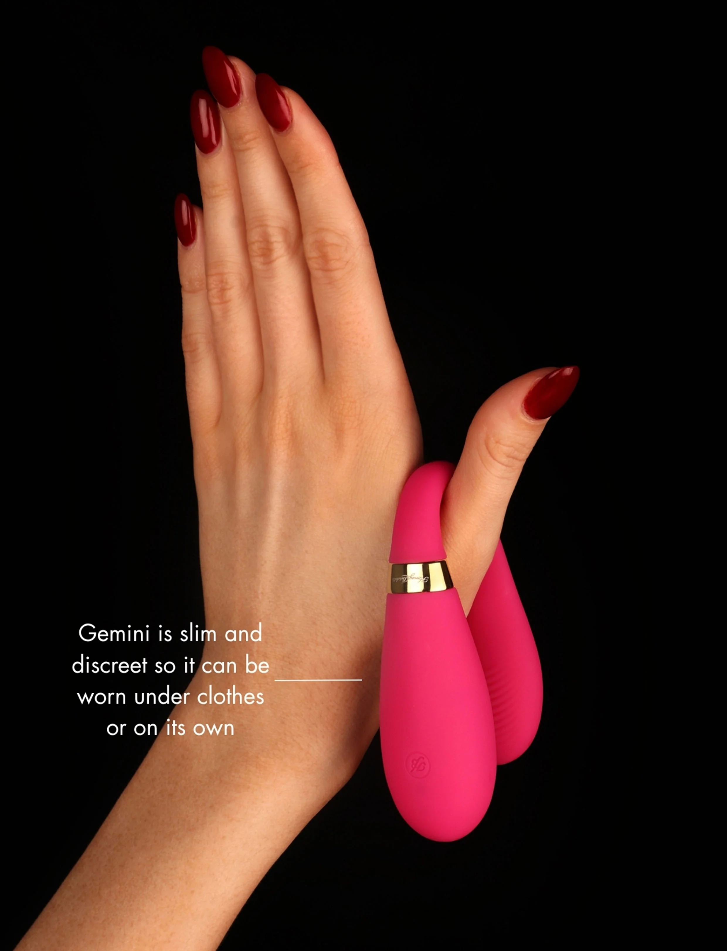 Gemini Hot Pink Remote Control Couples Vibrator by Honey Birdette