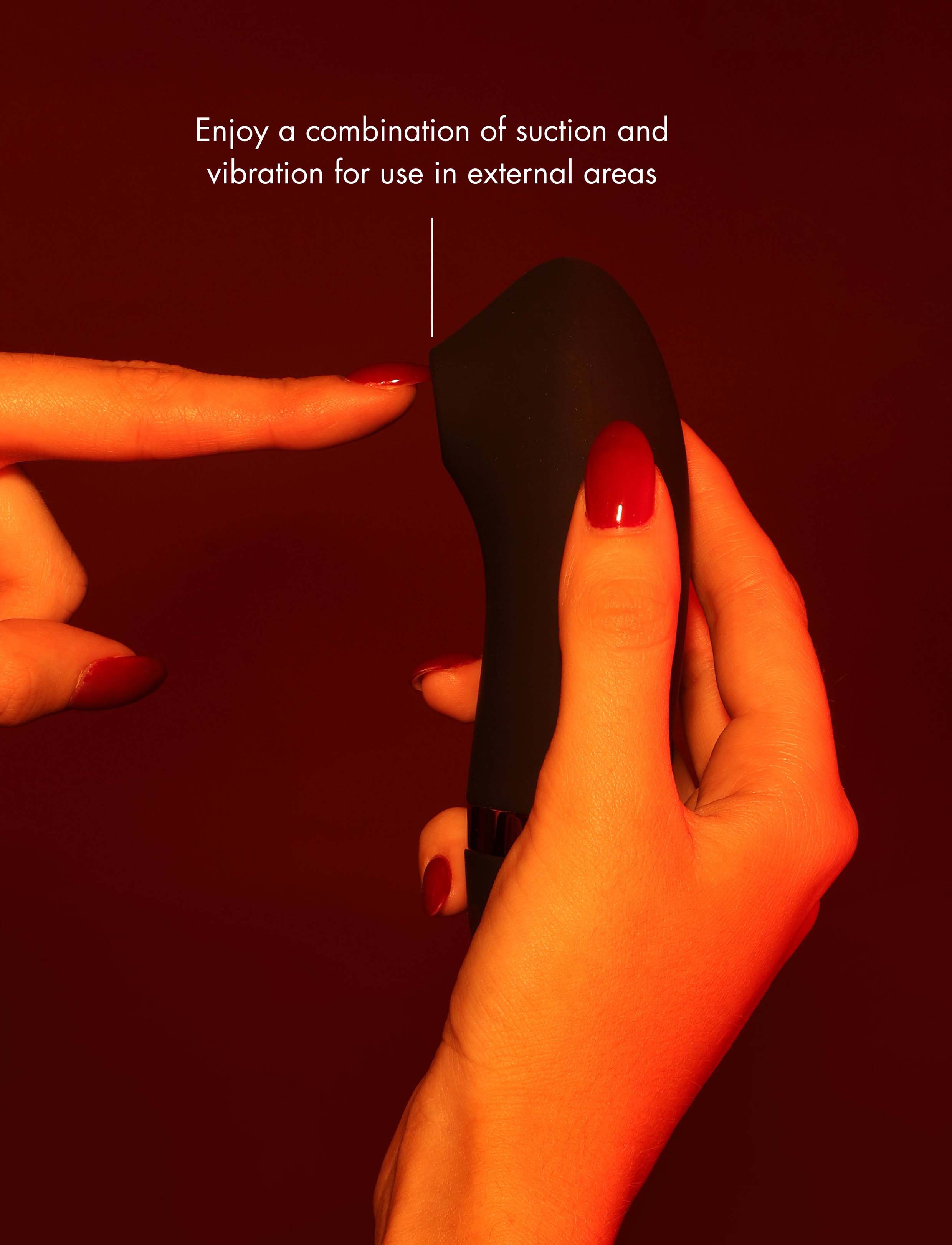 Beso Black Suction Vibrator with 5 Patterns and 3 Speeds
