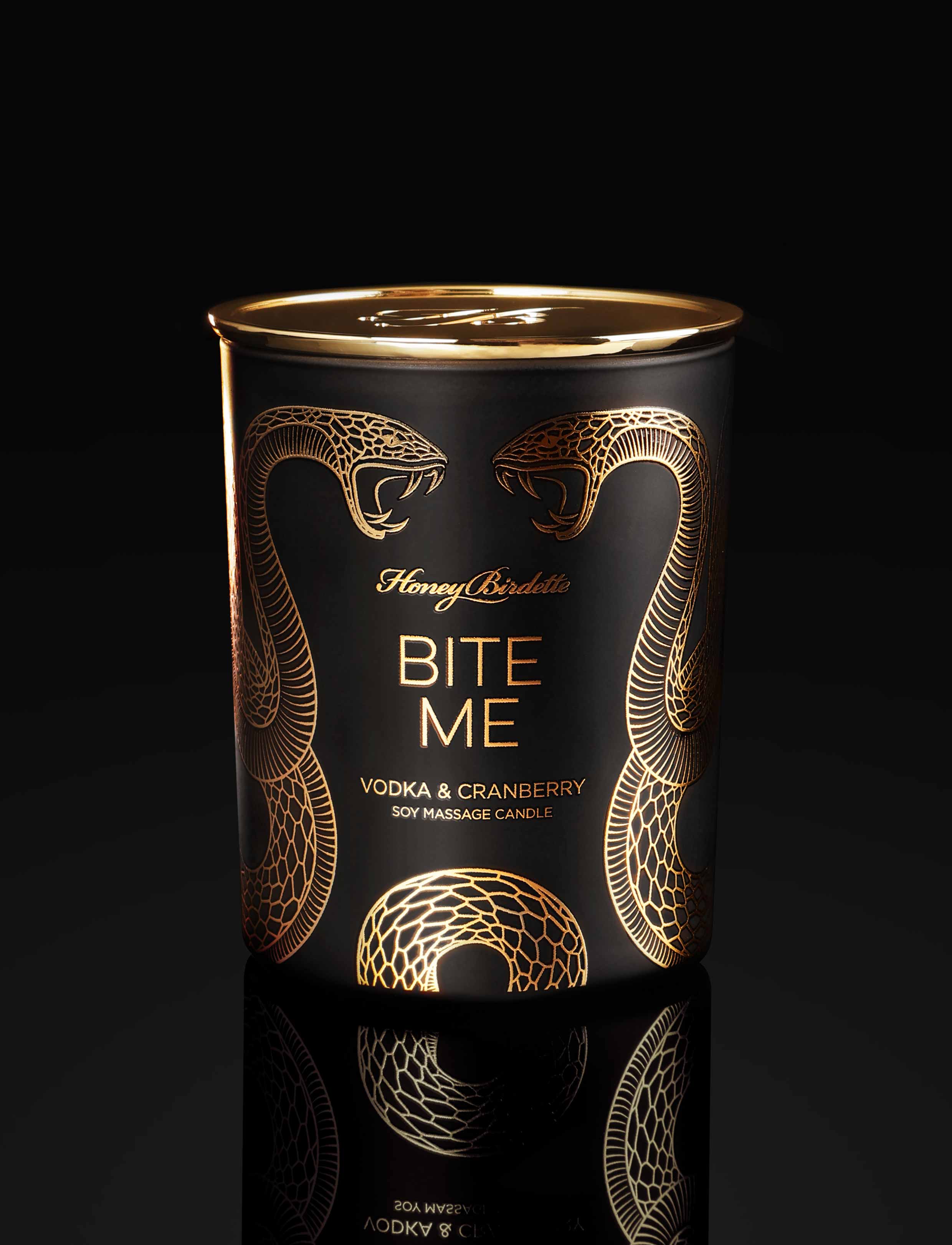 Bite Me Massage Candle with Cranberry and Vodka Scent