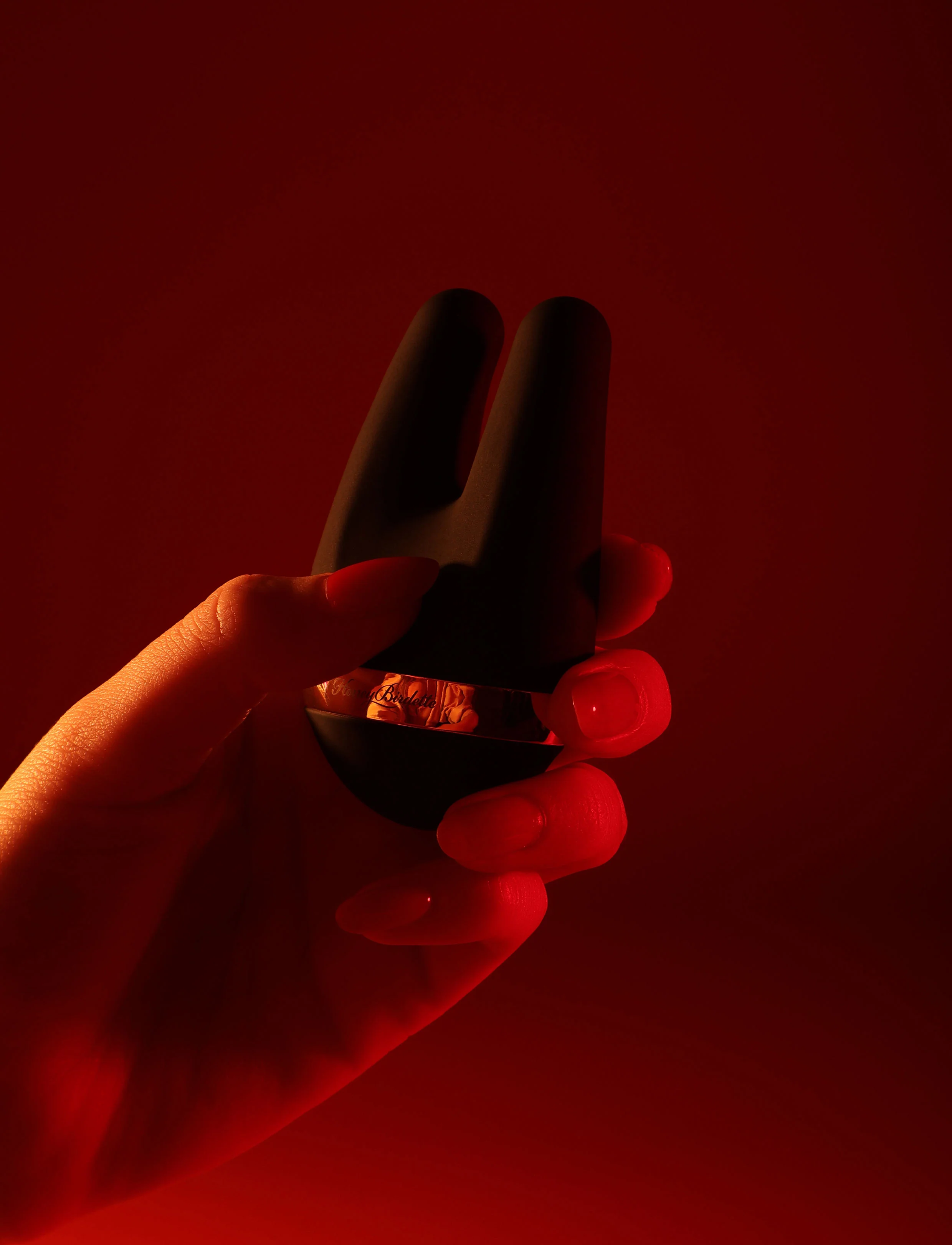Venus Black Dual Stimulator Waterproof Rechargeable Vibrator
