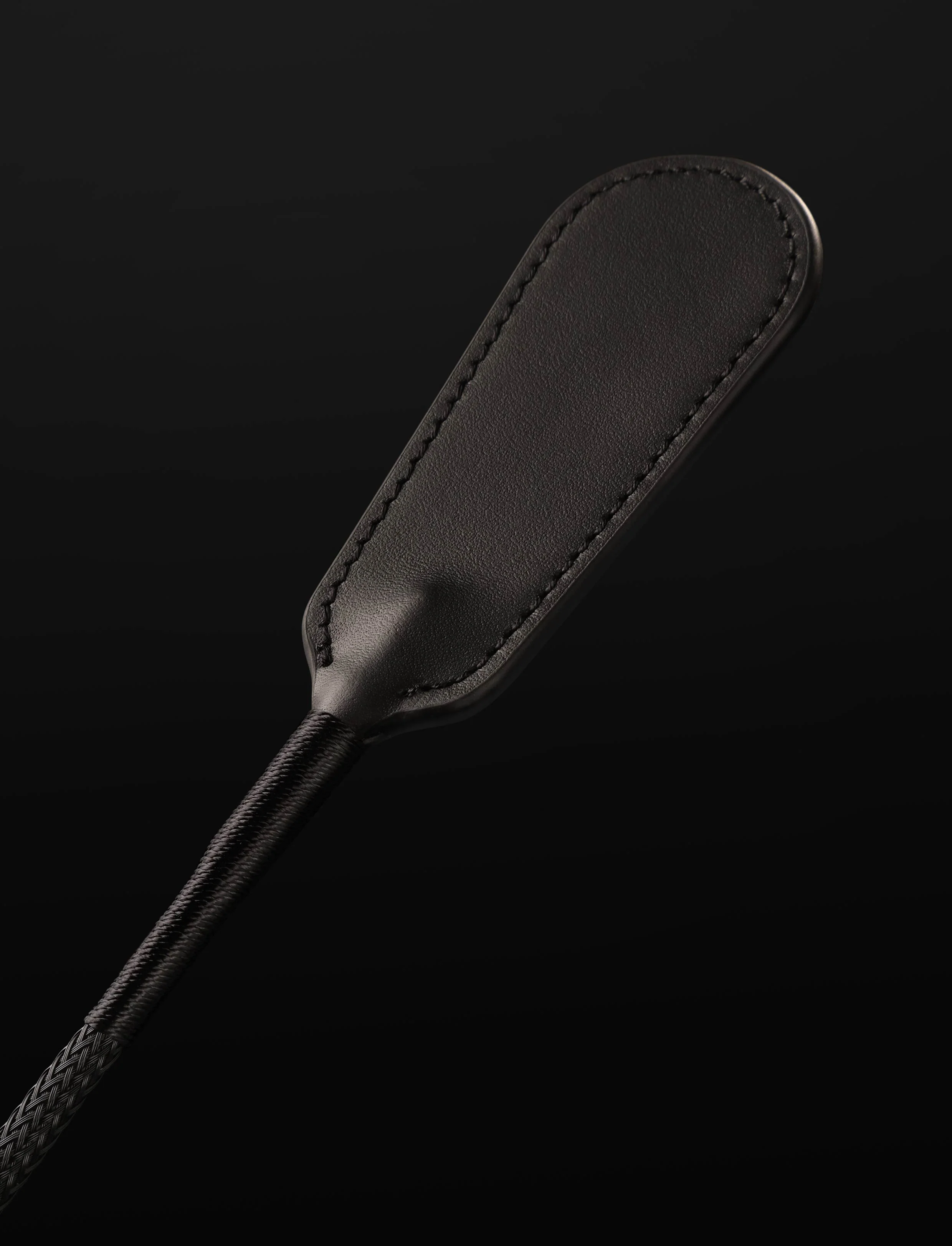 Signature Series Long Leather Riding Crop with Weighted Handle