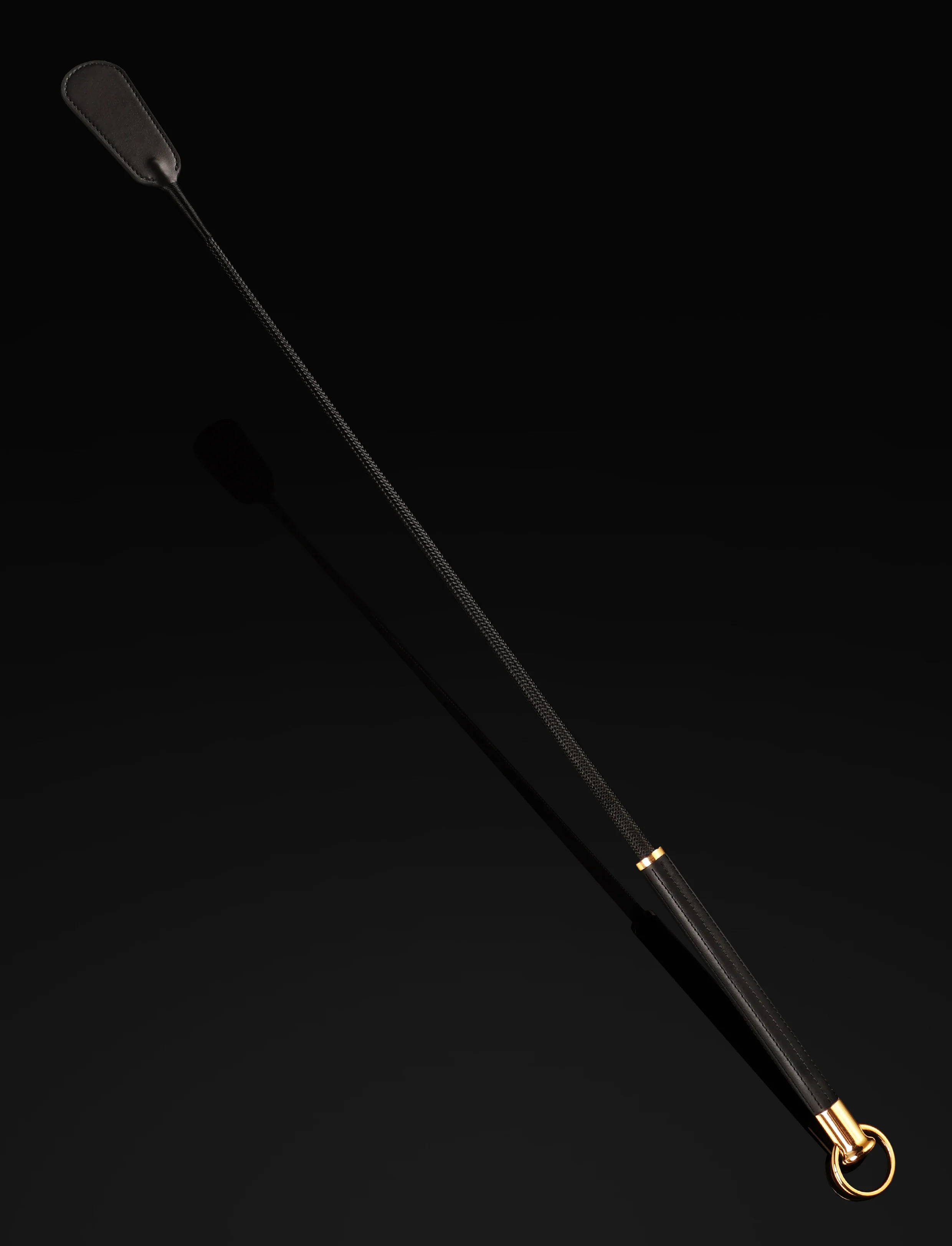 Signature Series Long Leather Riding Crop with Weighted Handle