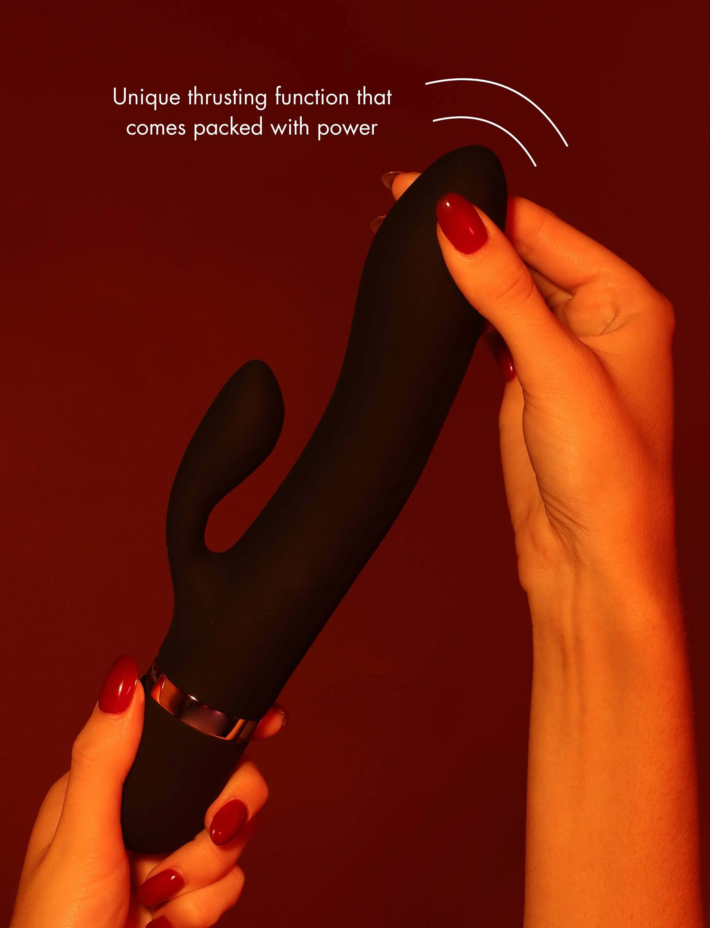 Ryder II 黑色推进式兔形振动器（全新外部挑逗器）
