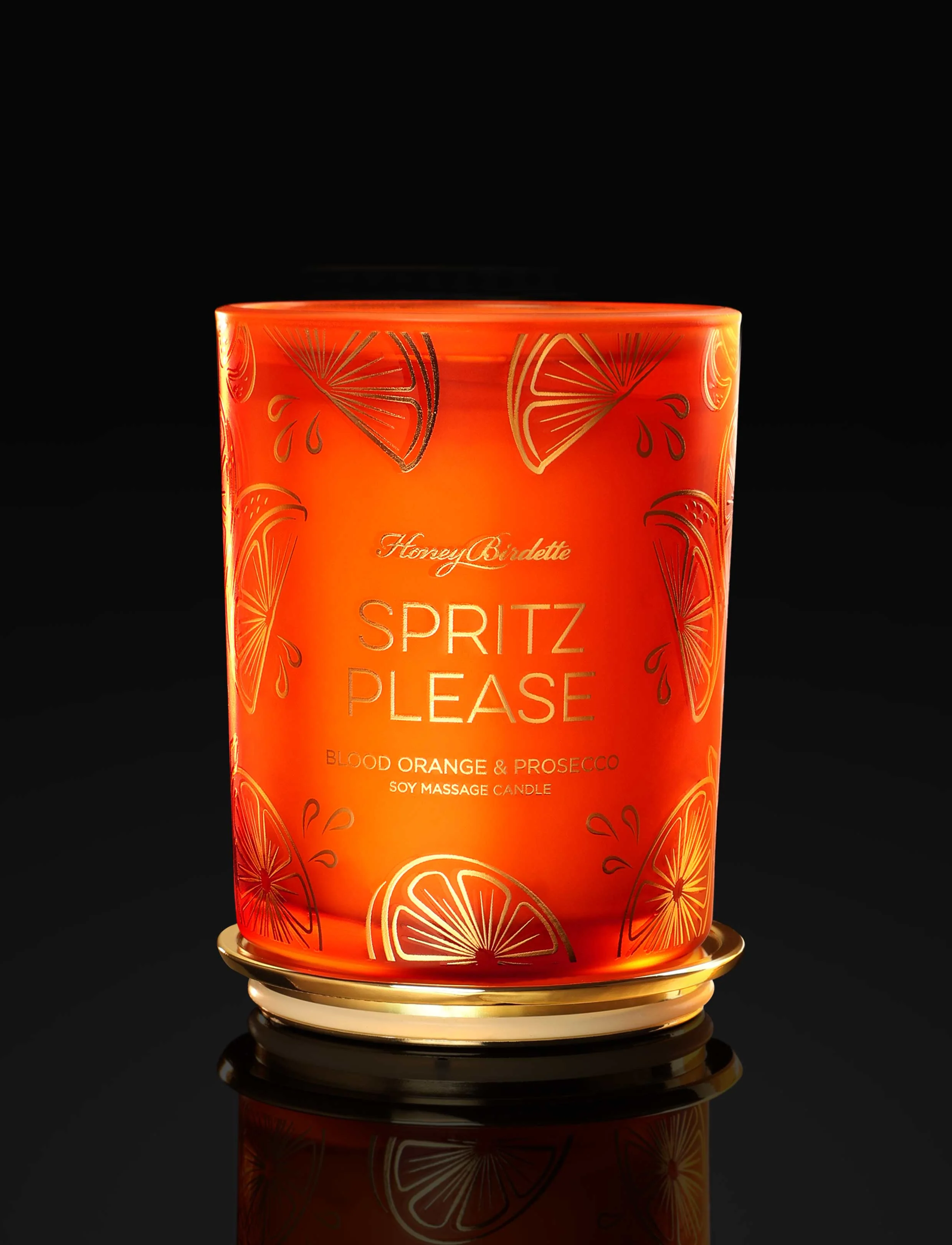 Spritz Please Massage Candle with Blood Orange and Prosecco Scent