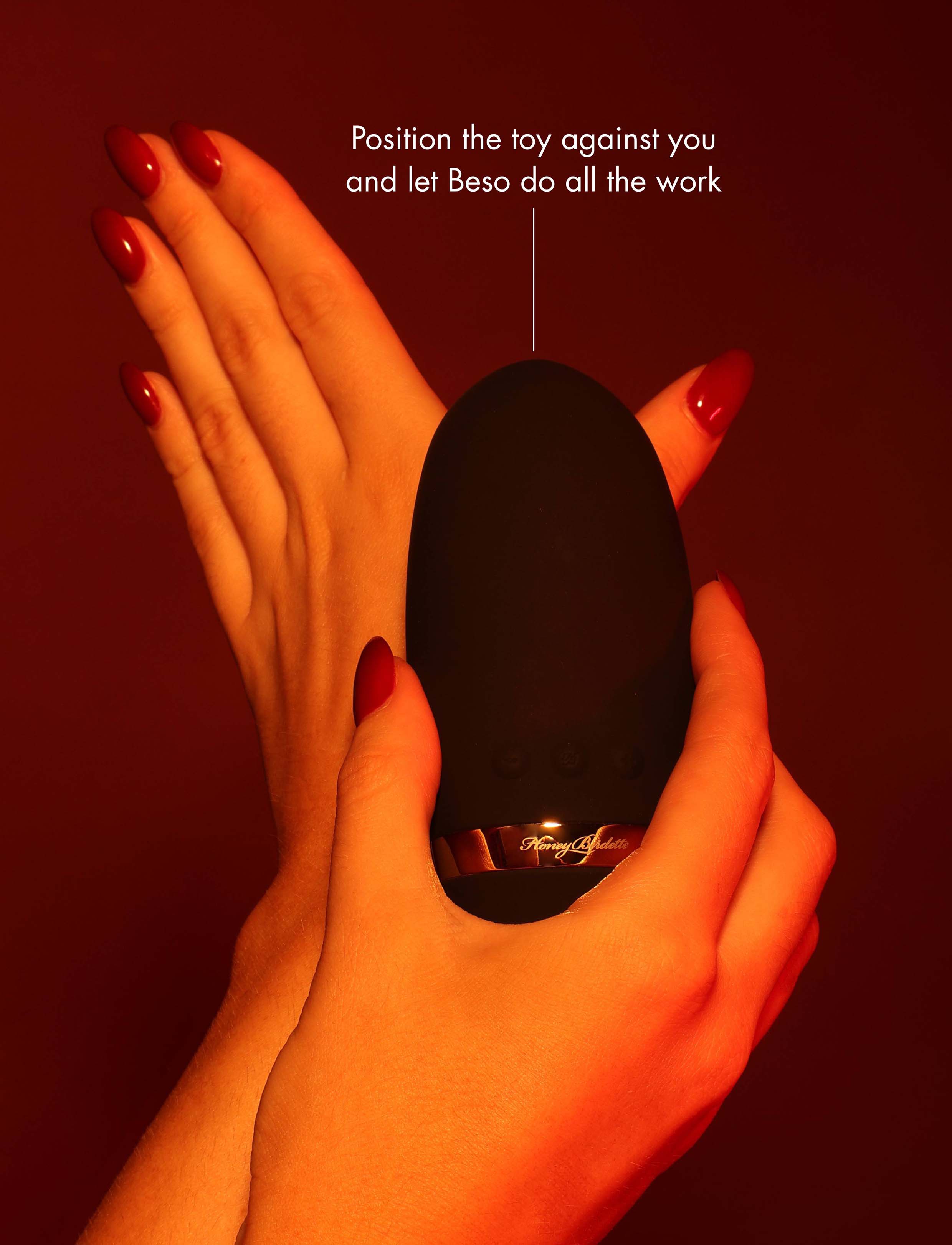 Beso Black Suction Vibrator with 5 Patterns and 3 Speeds