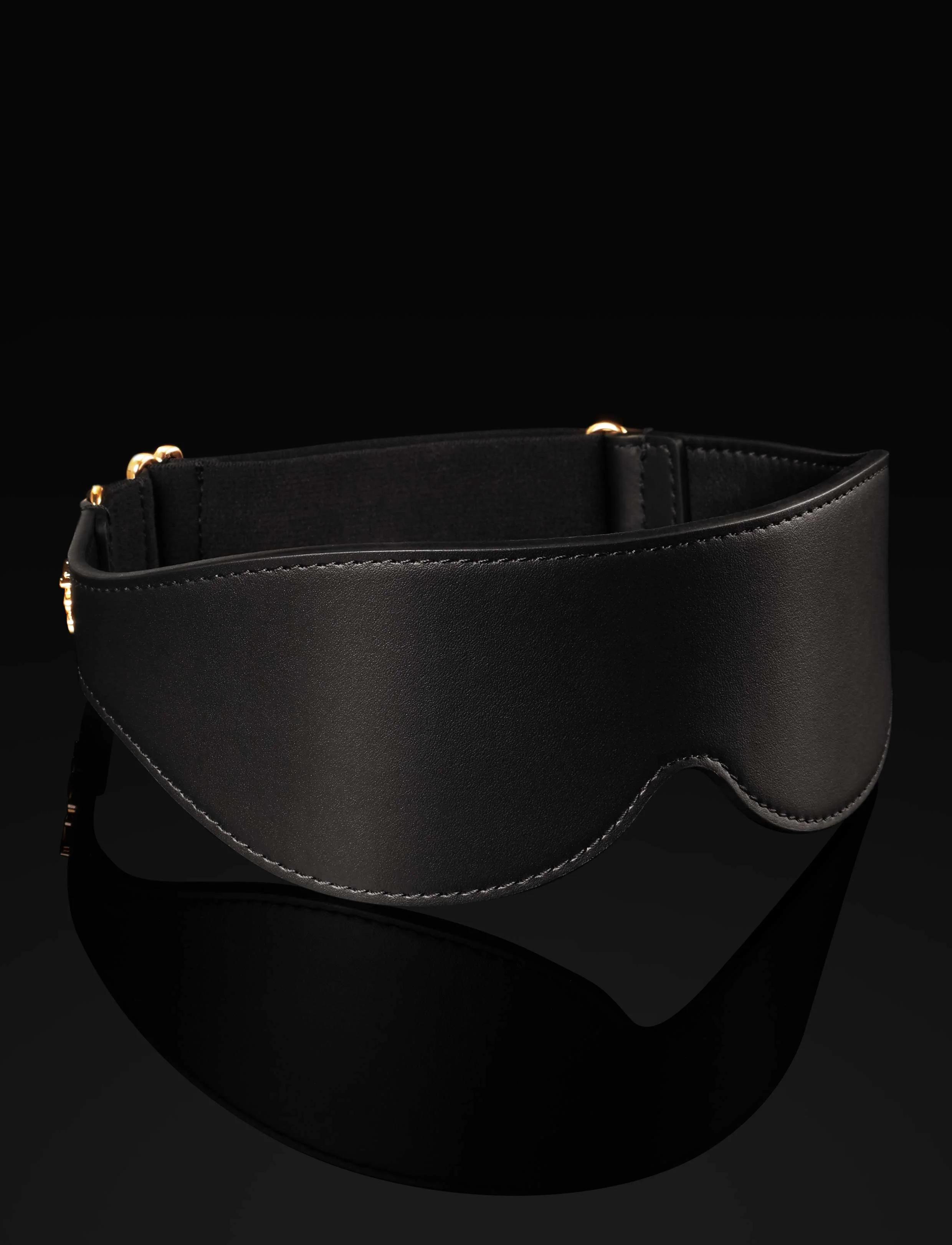 Signature Series Padded Leather Blindfold with Adjustable Band