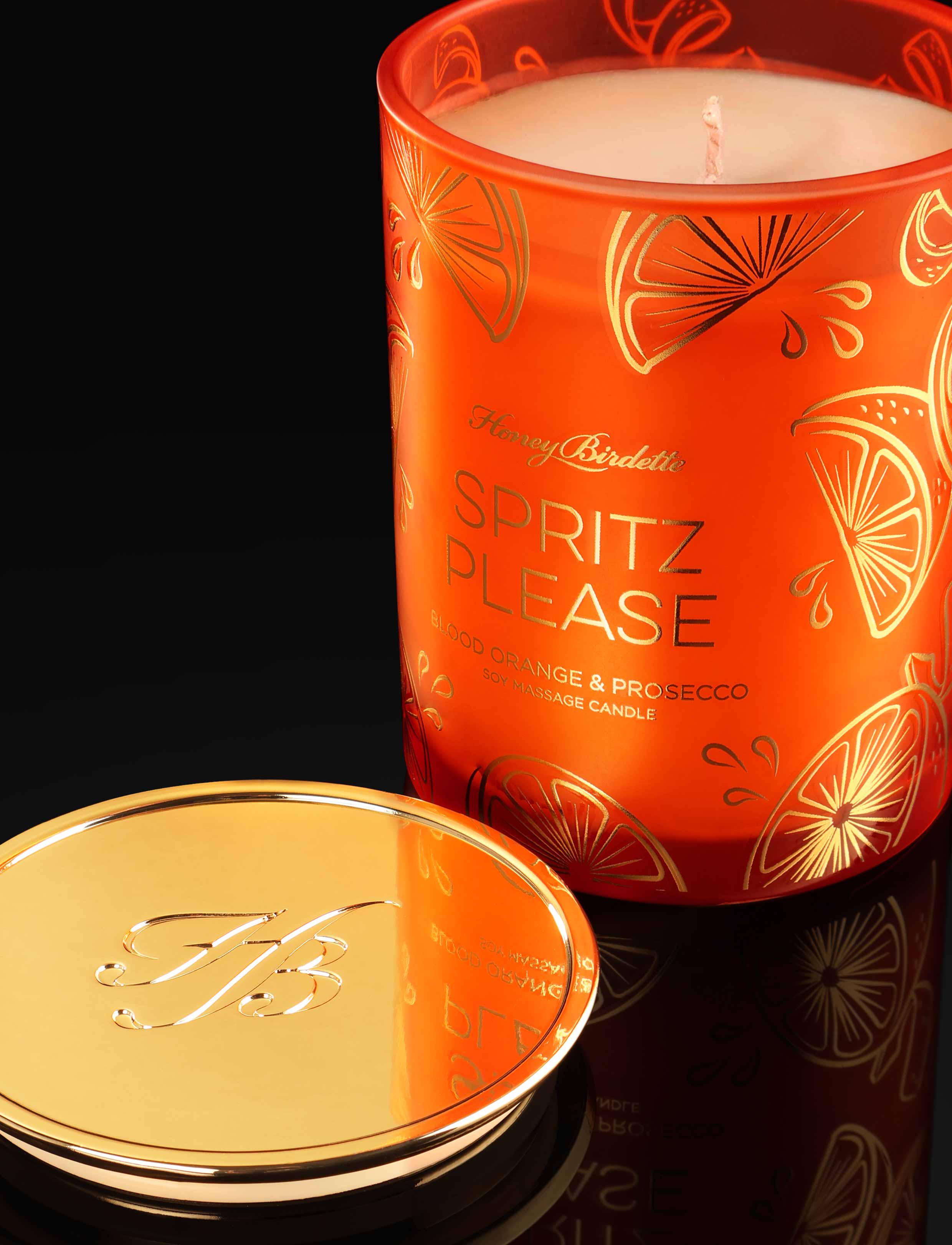 Spritz Please Massage Candle with Blood Orange and Prosecco Scent