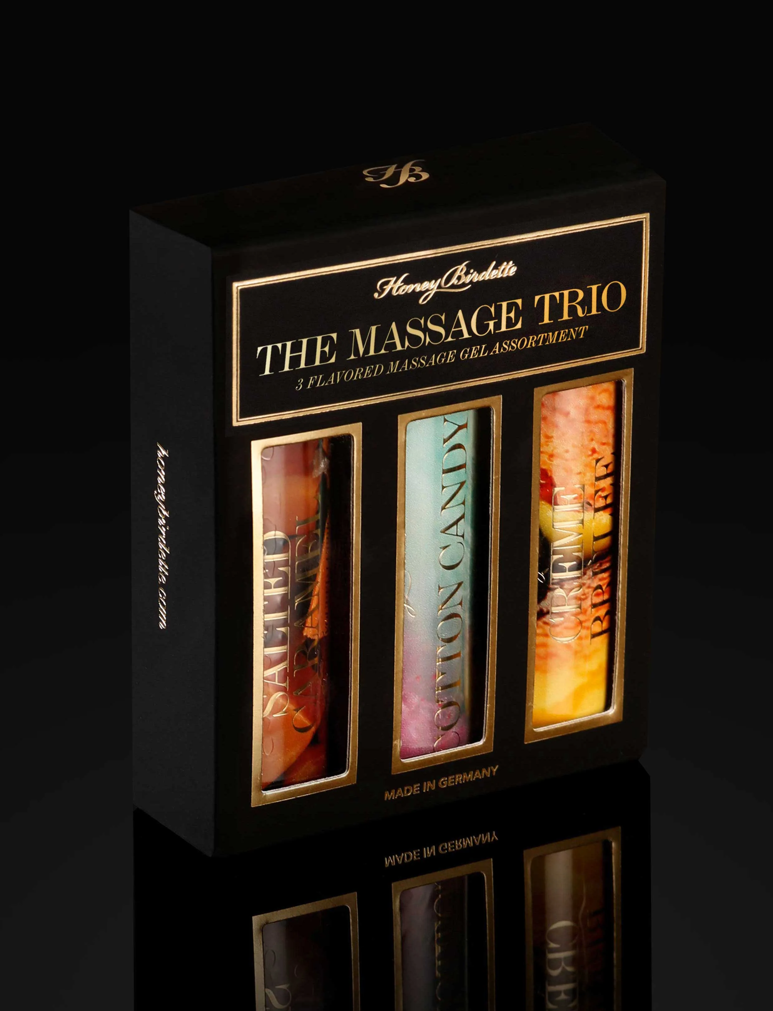 Mini Edible Massage Gels Trio Creme Brulee Cotton Candy Salted Caramel