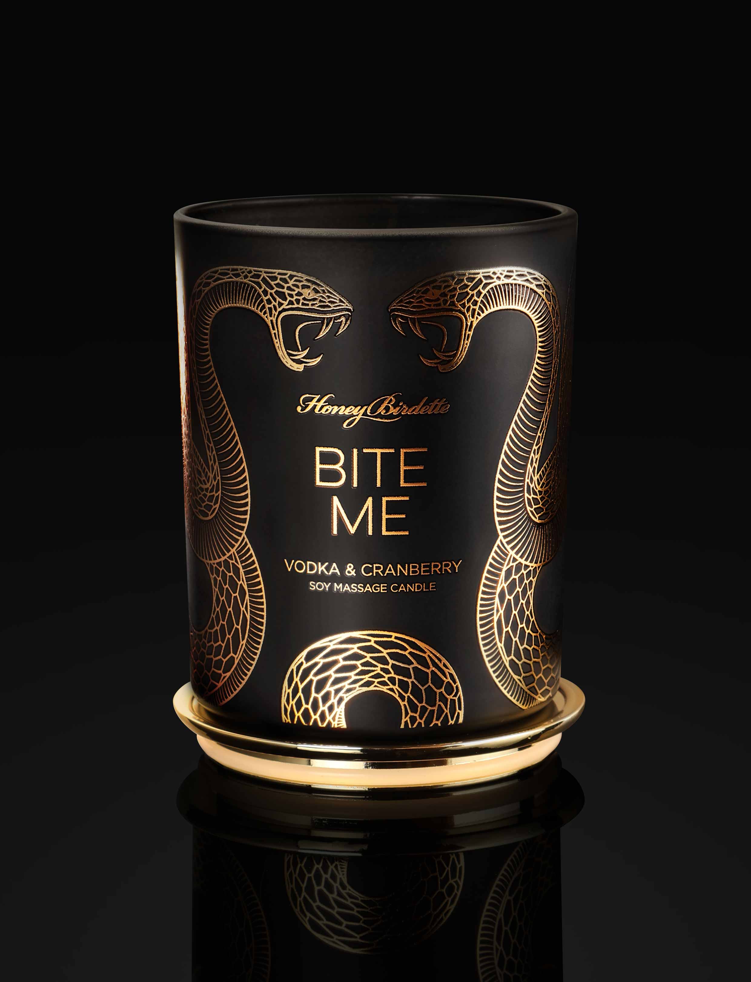 Bite Me Massage Candle with Cranberry and Vodka Scent