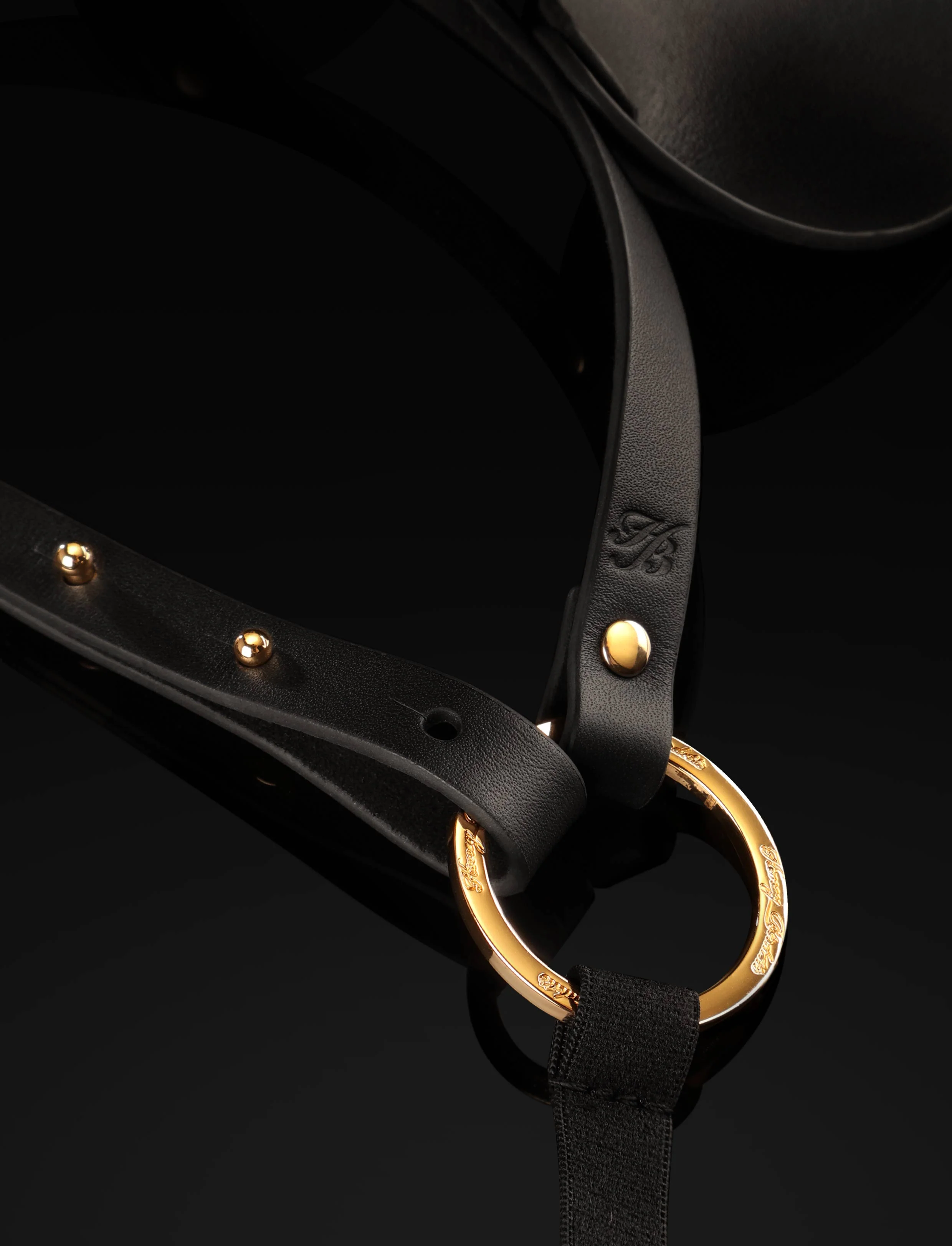 Pony Play Headpiece with Leather Harness and Removable Bit