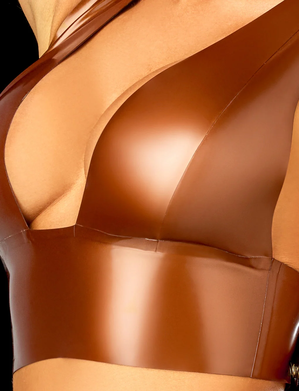 Latex 2.0 Bronze Bralette with Triangle Cups