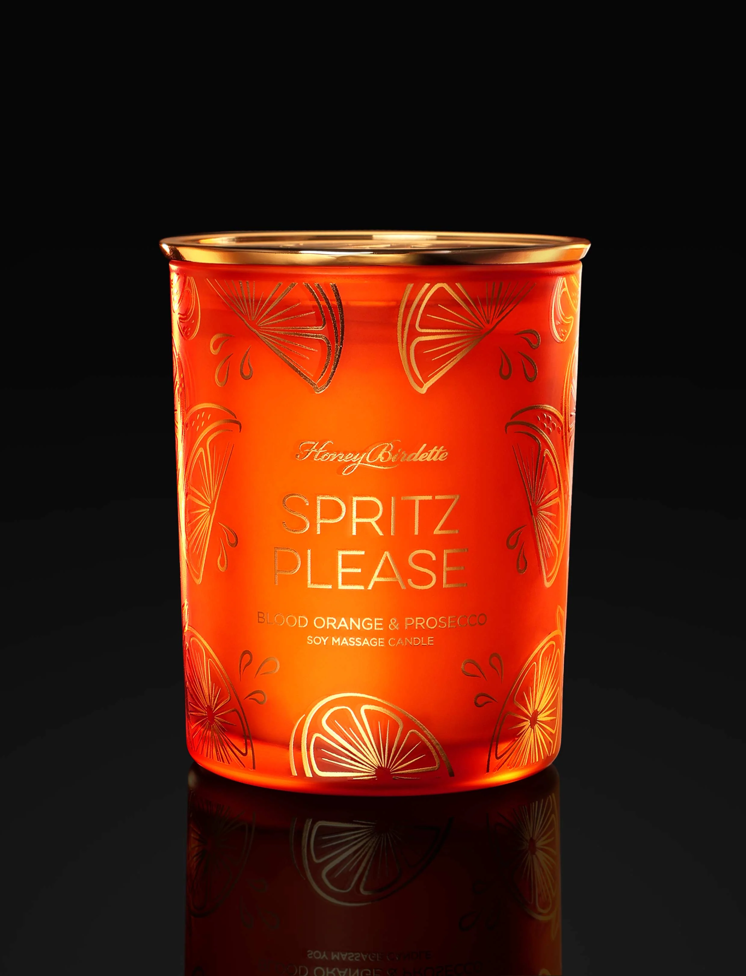 Spritz Please Massage Candle with Blood Orange and Prosecco Scent