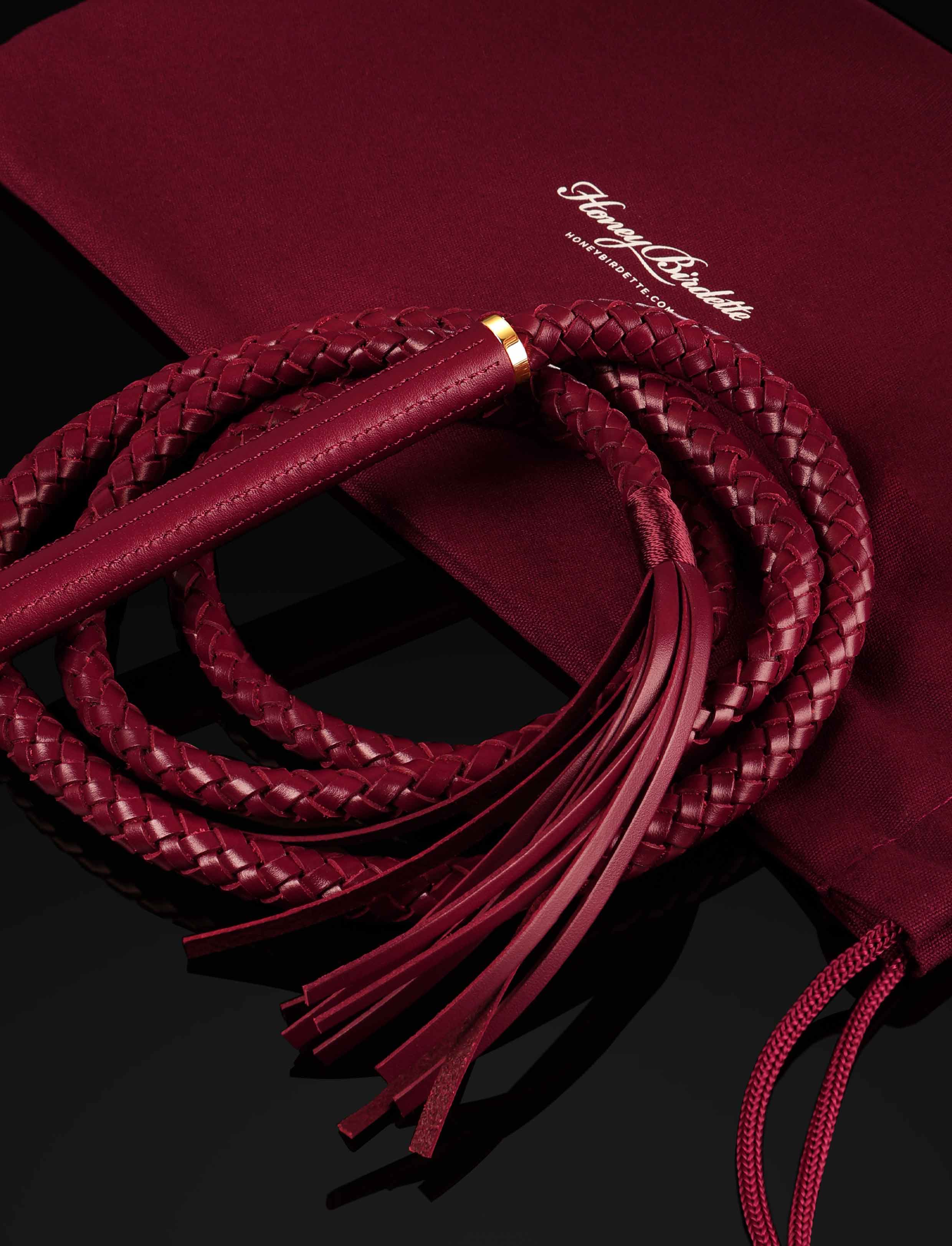 Signature Series Cherry Cat Whip in Cherry Red Leather