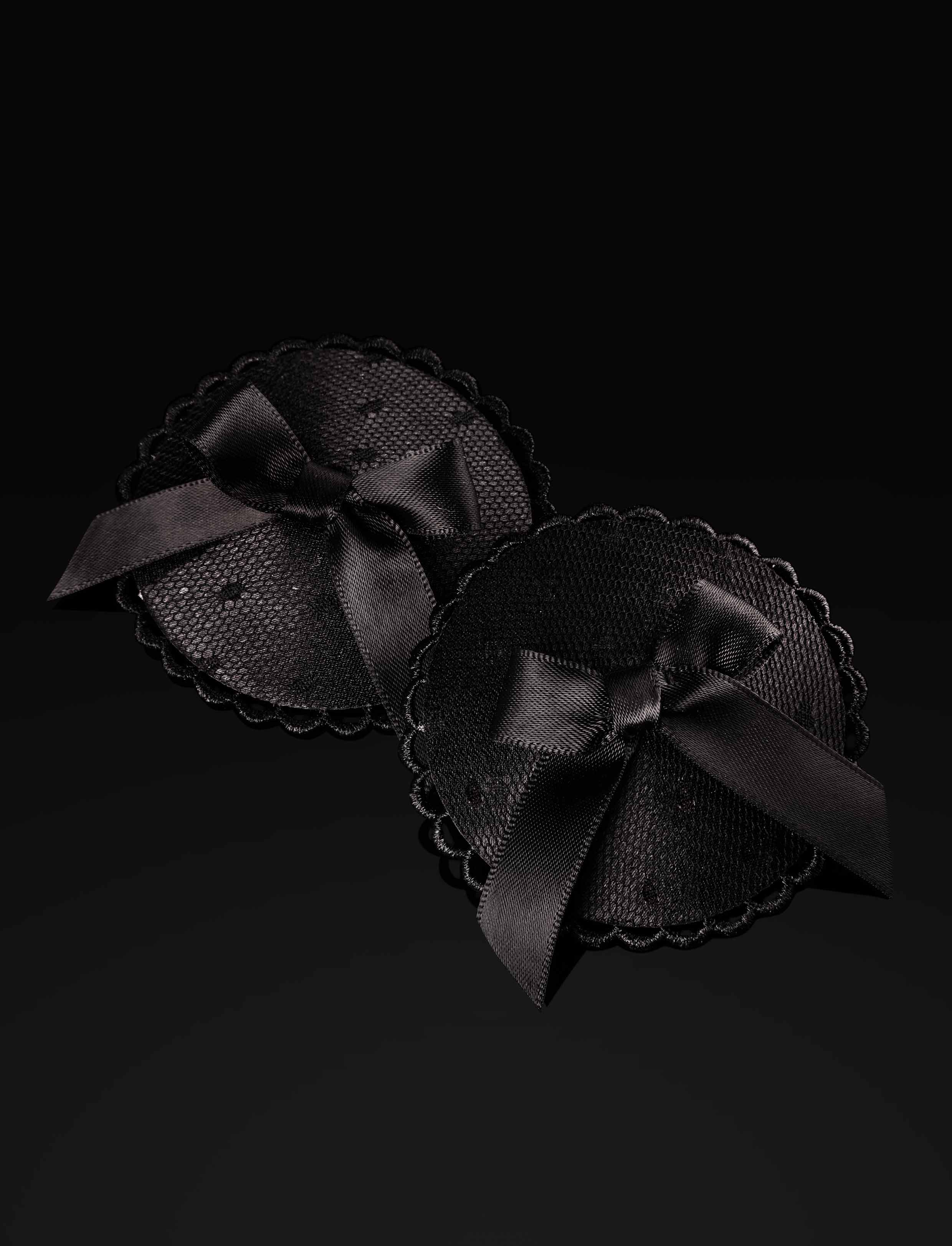 Camille Bow Pasties with Polka-Dot Tulle and Reusable Back