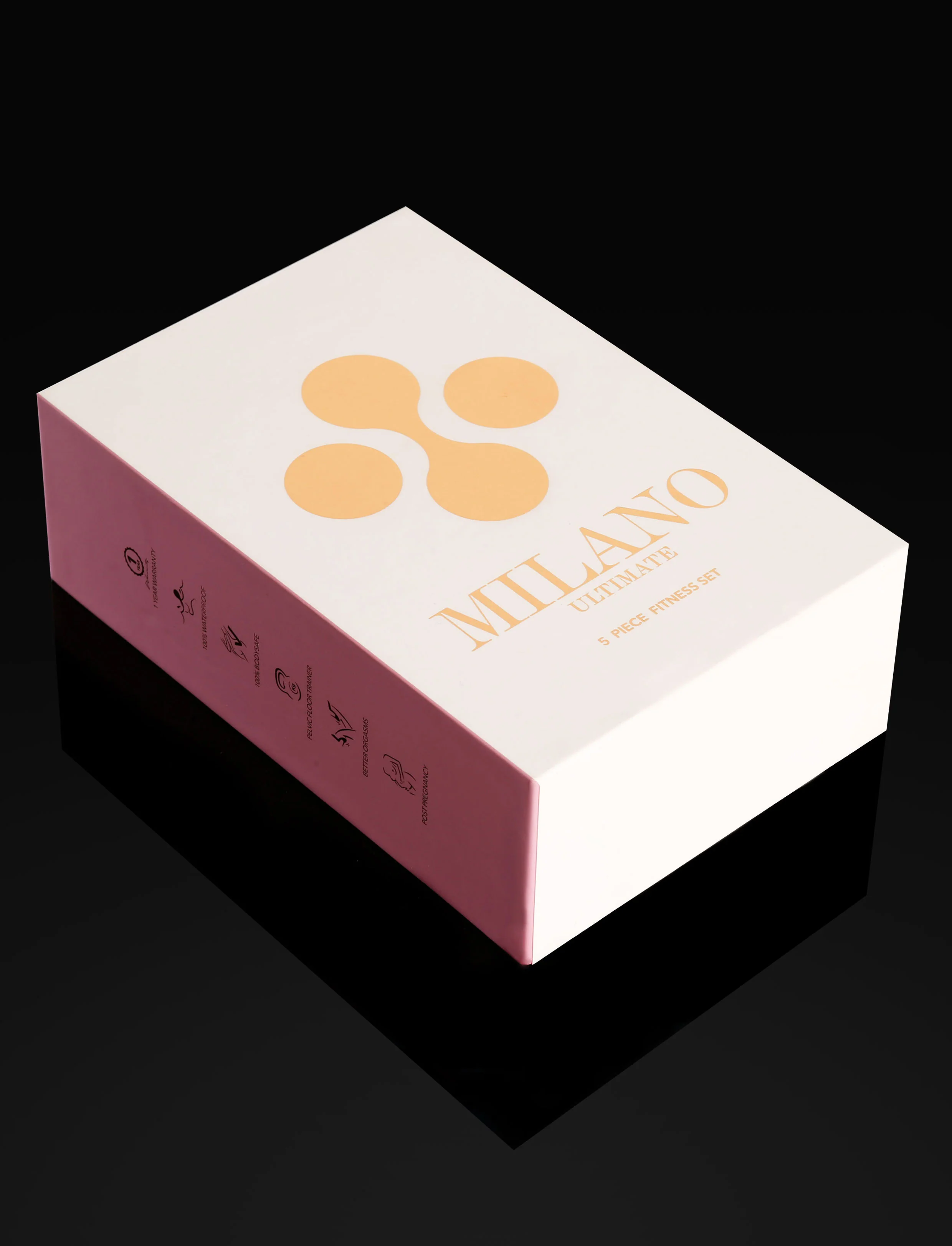 Milano Blush Pleasure Beads Kegel Training Set with Interchangeable Weights