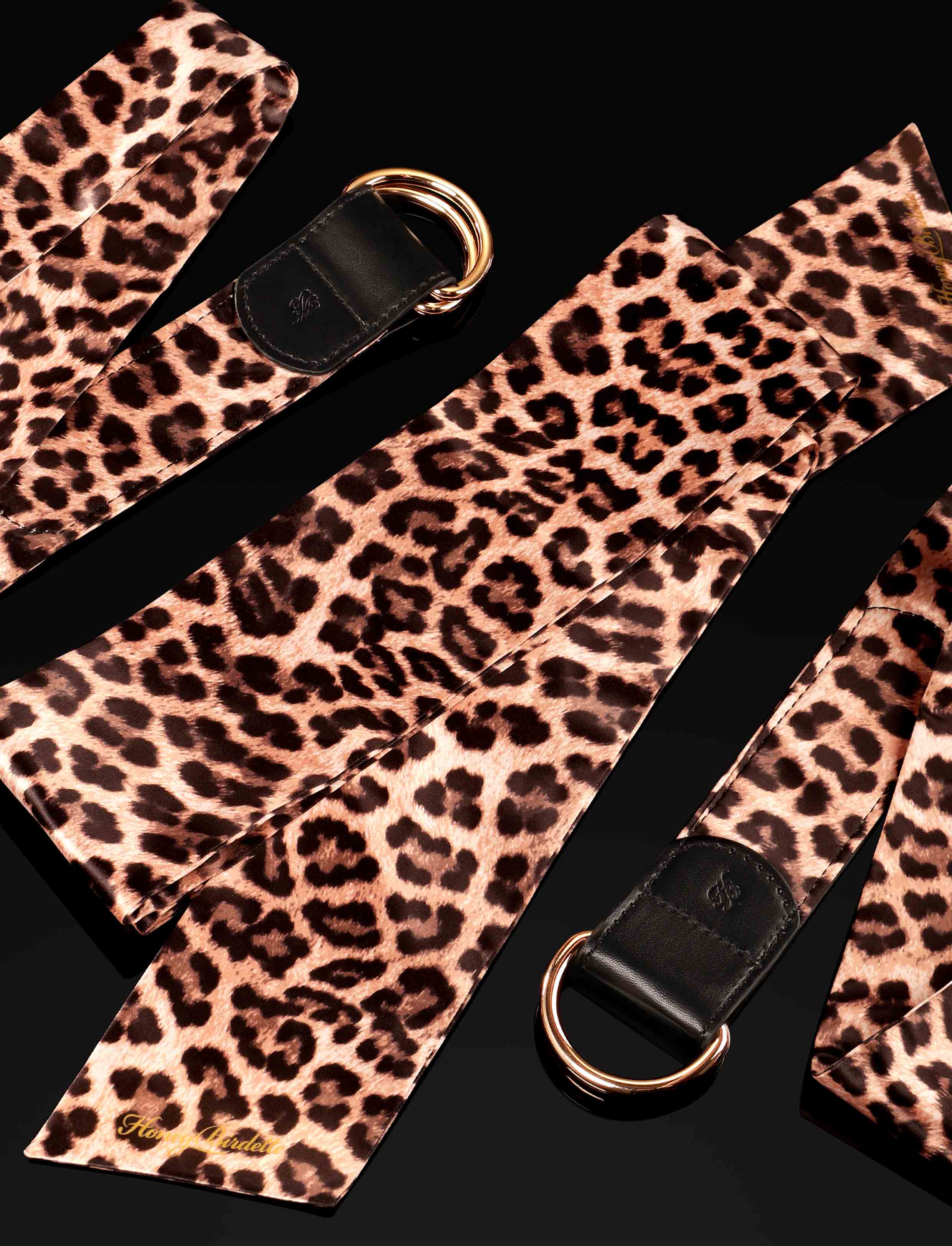Addison Leopard Satin Blindfold and Restraints Set